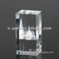 Clear K9 3D Laser Crystal Engraved of Building